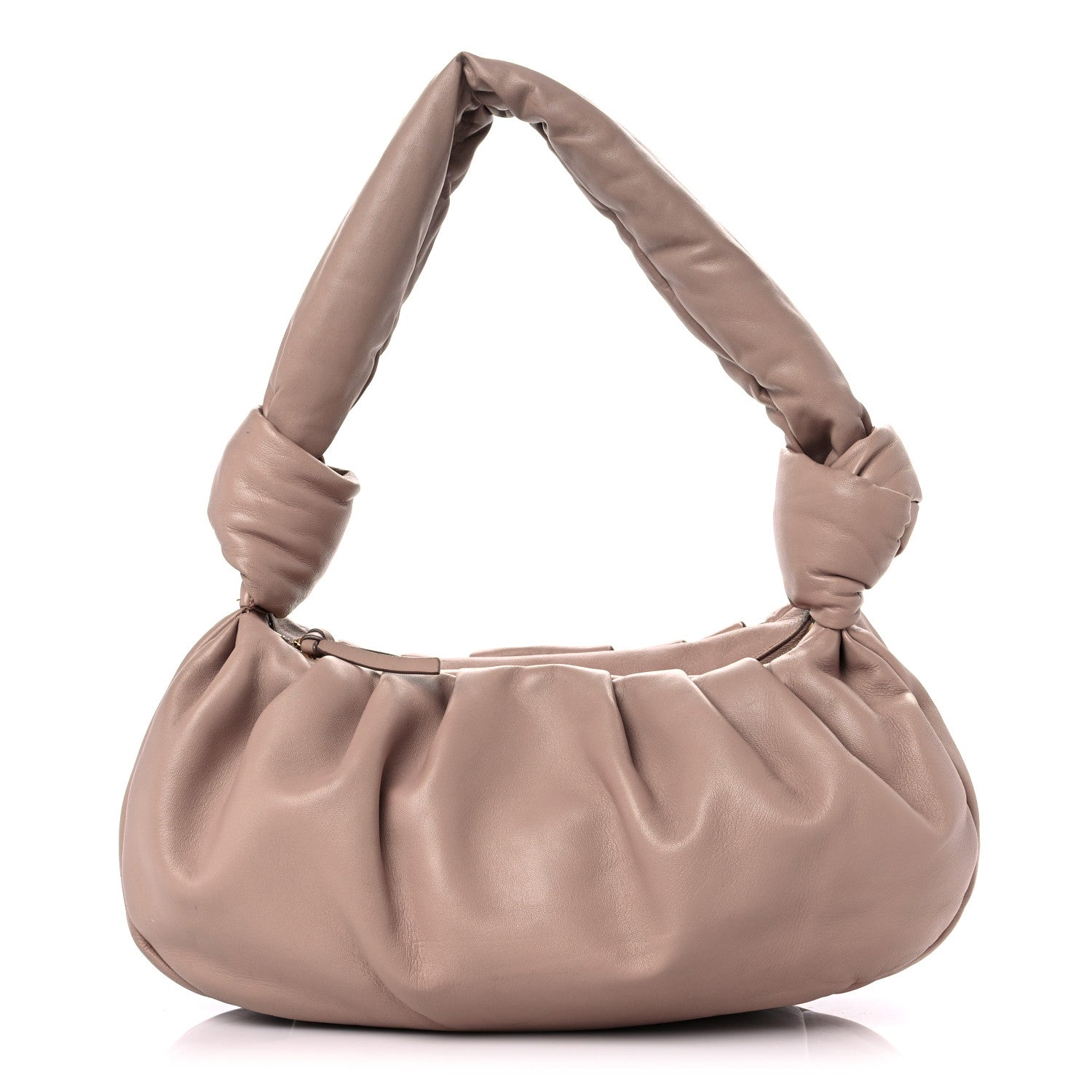 Miu Miu Nappa Knot Top Handle Shoulder Bag Beige 1 of 12