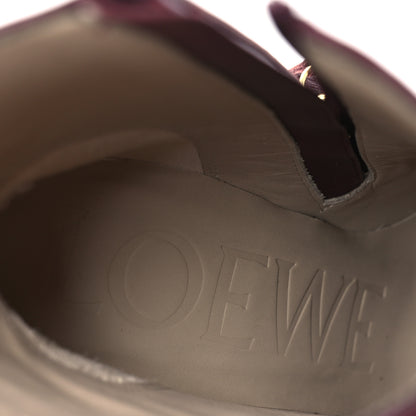 Loewe Calfskin Loafer Ankle Boots 38 Burgundy 9 of 11