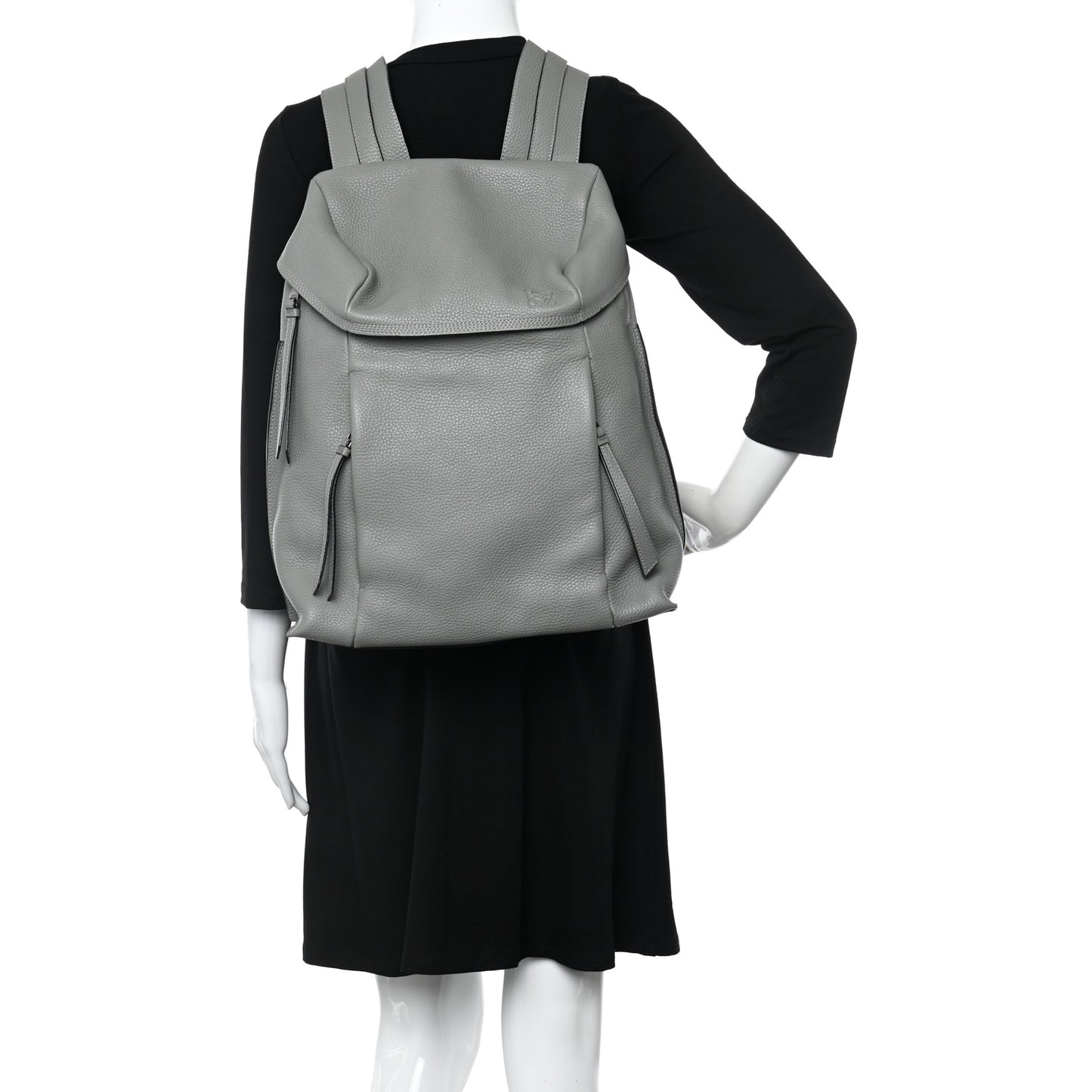 Calfskin T Backpack Grey