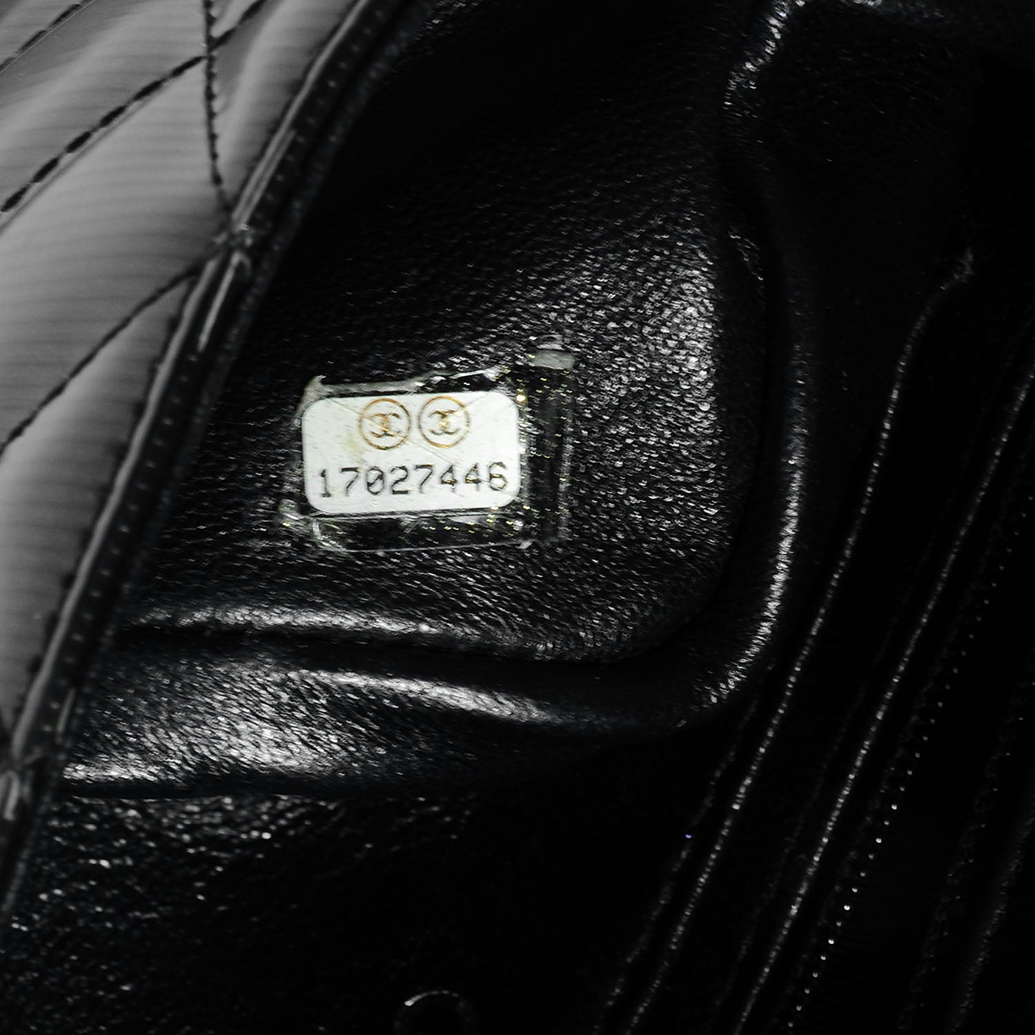 Chanel Striated Patent Leather Quilted Mini Flap Black 7 of 8
