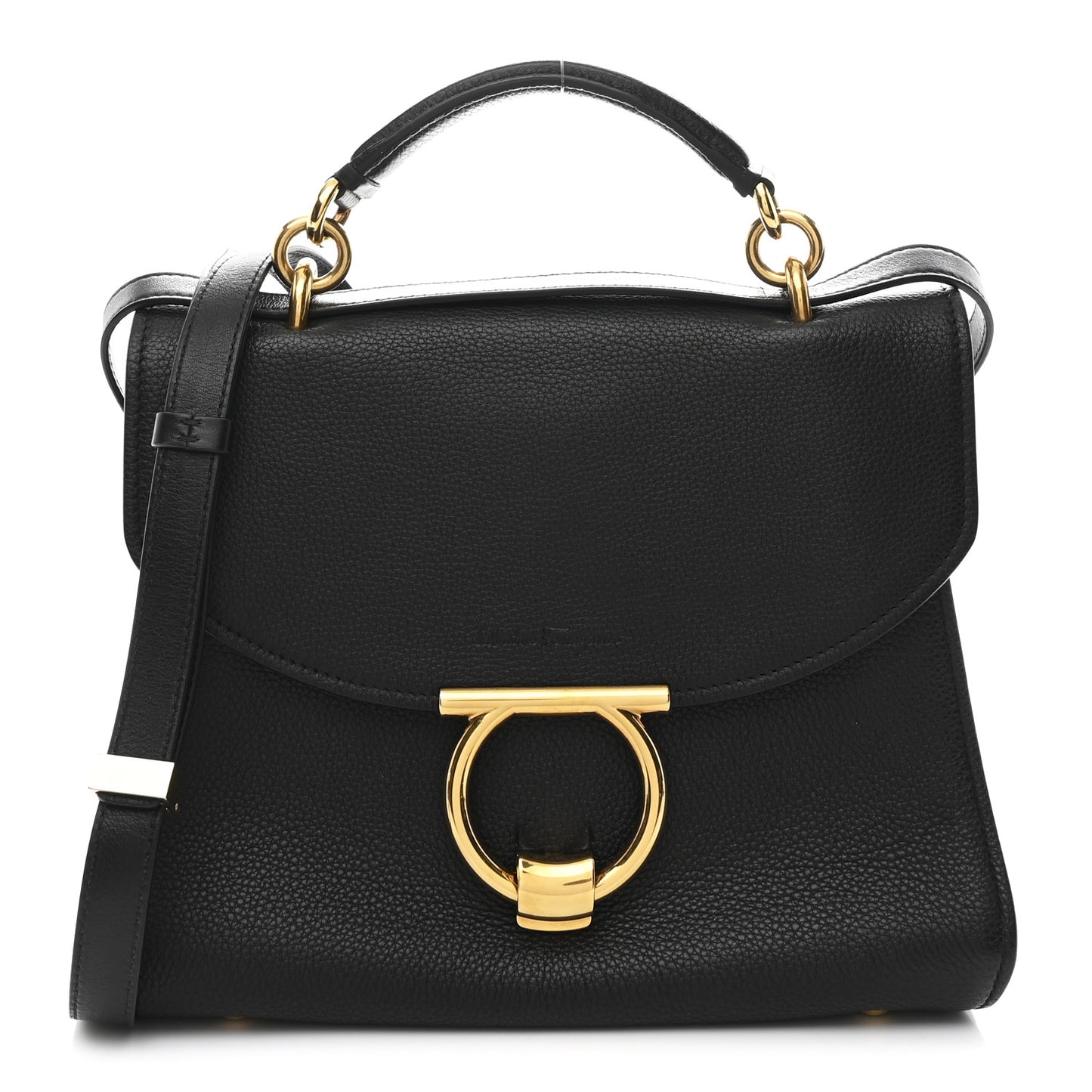 Calfskin Small Margot Top Handle Satchel Black