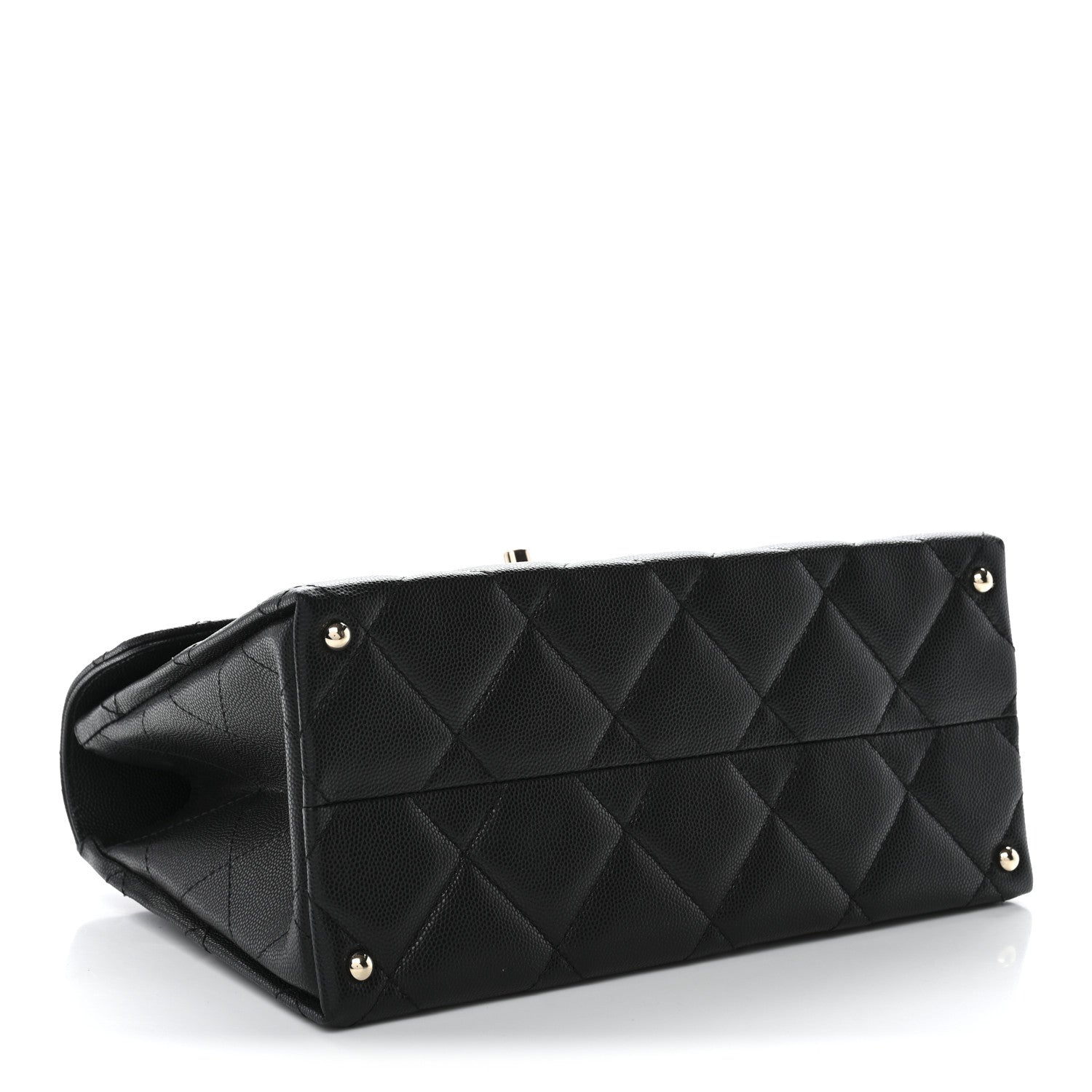 Chanel Caviar Quilted Medium Retro Twist Top Handle Flap Black 4 of 14