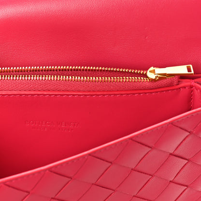 Bottega Veneta Nappa Intrecciato Wallet On Strap Cranberry 6 of 8