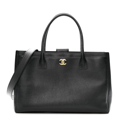 Chanel Calfskin Cerf Executive Shopper Tote Black 1 of 12