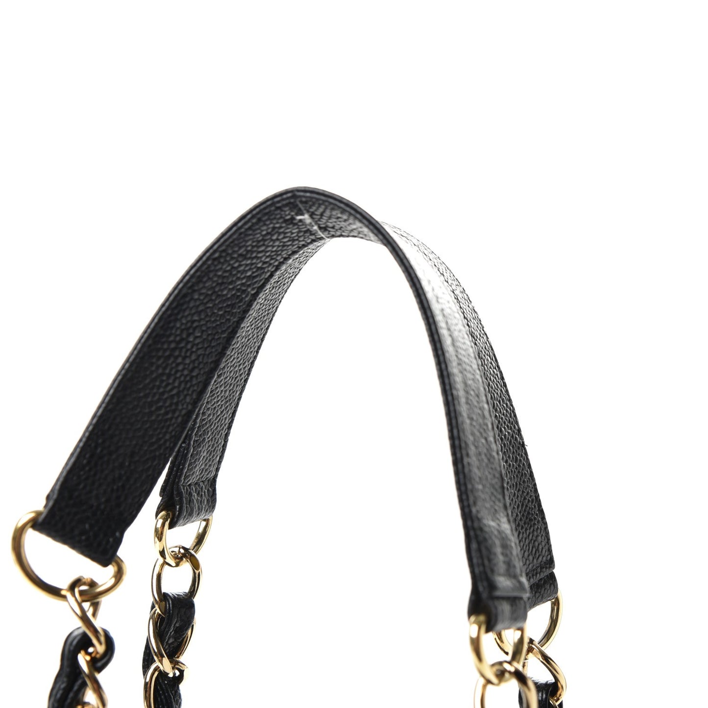 Caviar Quilted Petit Shopping Tote PST Black
