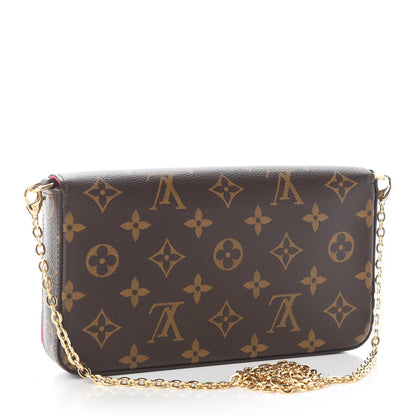 Louis Vuitton Monogram 2021 Christmas Animation Hollywood Pochette Felicie Chain Wallet Fuchsia 4 of 9