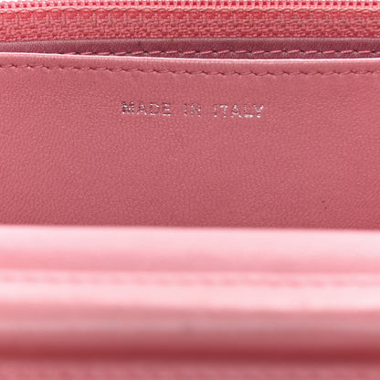 Chanel Lambskin Camellia Embossed Wallet On Chain WOC Pink 7 of 12