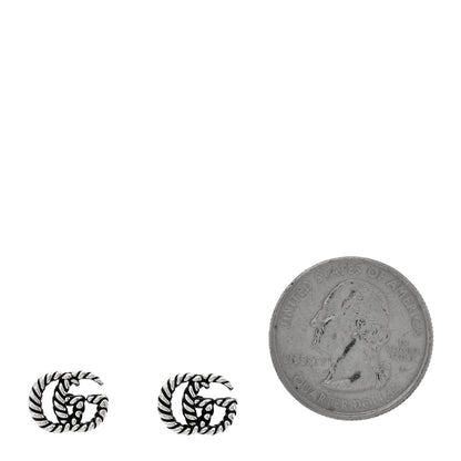 Gucci Sterling Silver Torchon Double G Earrings 2 of 4