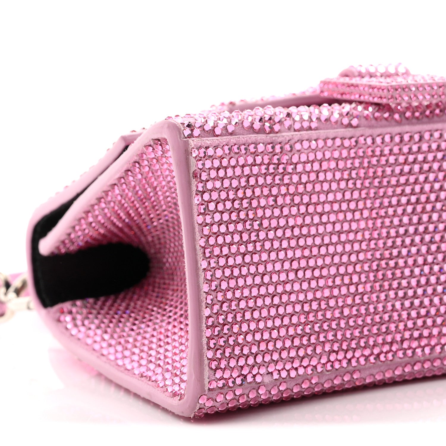 Balenciaga Strass Suede Hourglass Top Handle Bag XS Pink 9 of 12