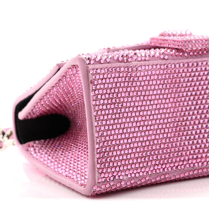 Balenciaga Strass Suede Hourglass Top Handle Bag XS Pink 9 of 12