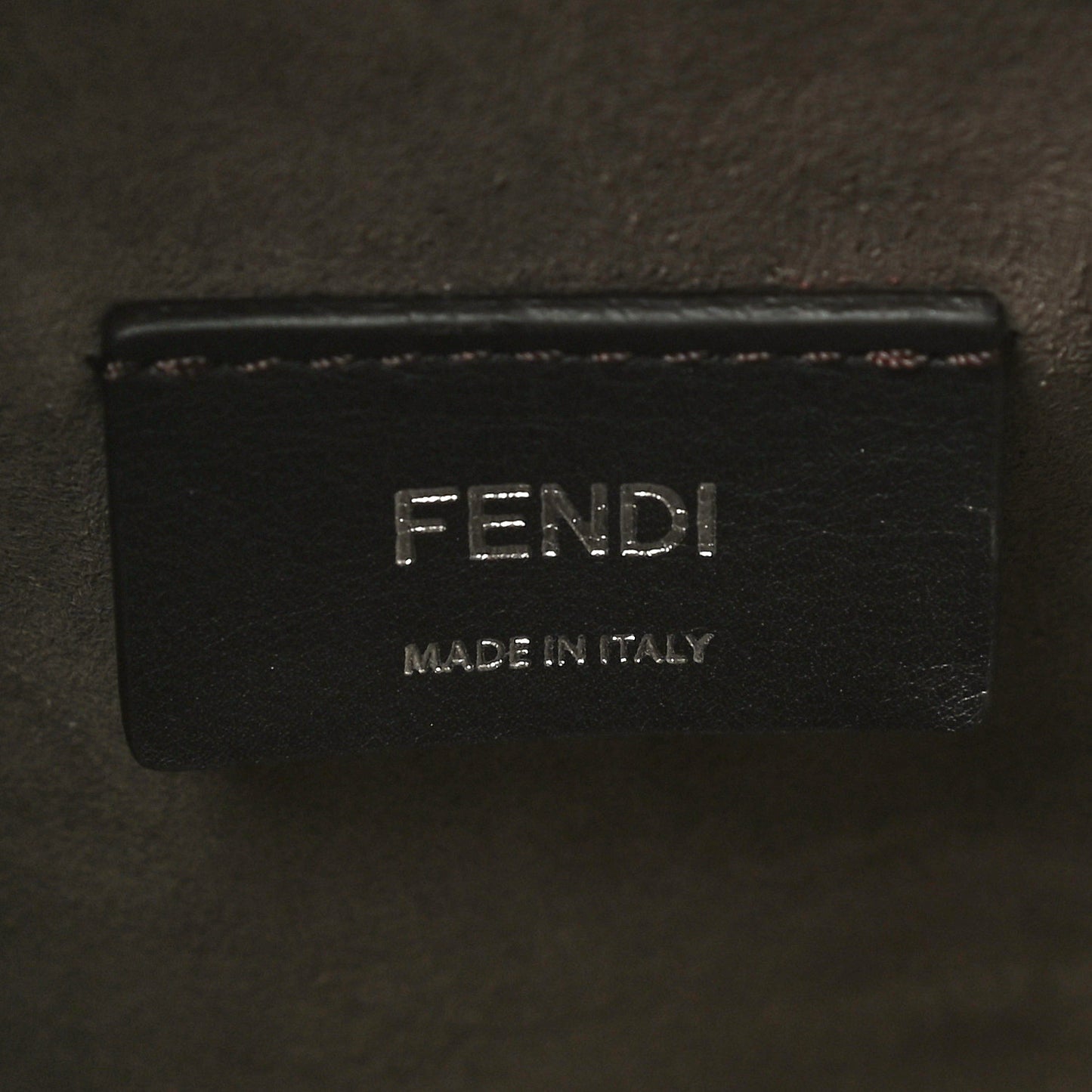 Vitello Liberty F is Fendi FF 1974 Embossed Mini Mon Tresor Bucket Bag Fragola