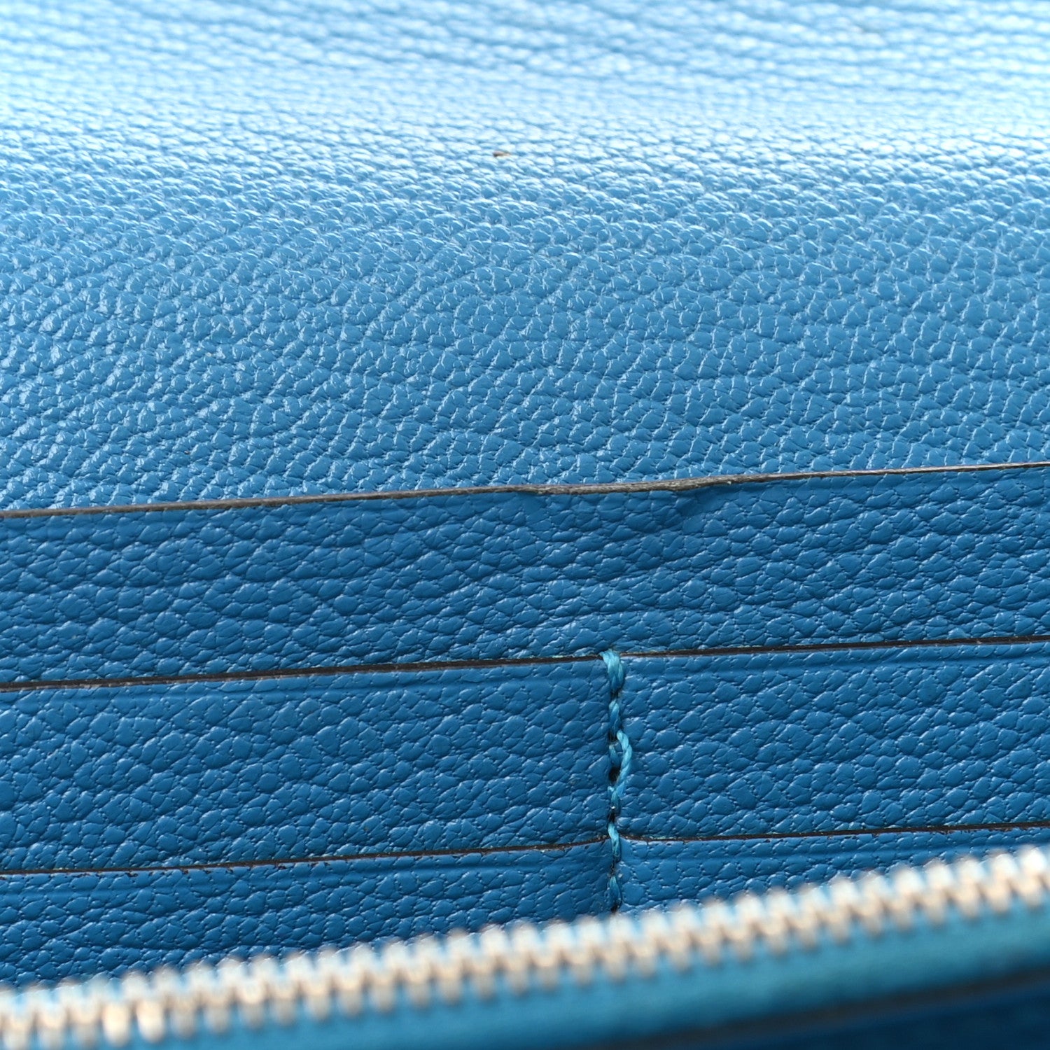 Hermes Chevre Mysore Kelly Longue Wallet Bleu Zanzibar 8 of 15