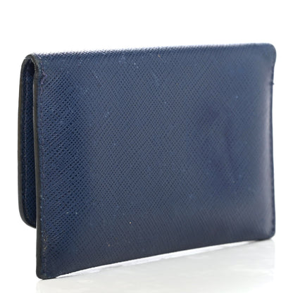 Prada Saffiano Metal Flap Wallet Bleuette 3 of 4