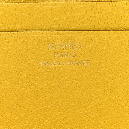 Hermes Chevre Chamkila Medor Card Holder Jaune De Naples 6 of 7