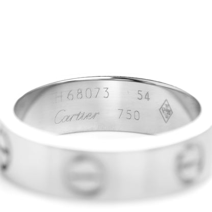 Cartier 18K White Gold 5.5mm LOVE Ring 54 6.75 4 of 4
