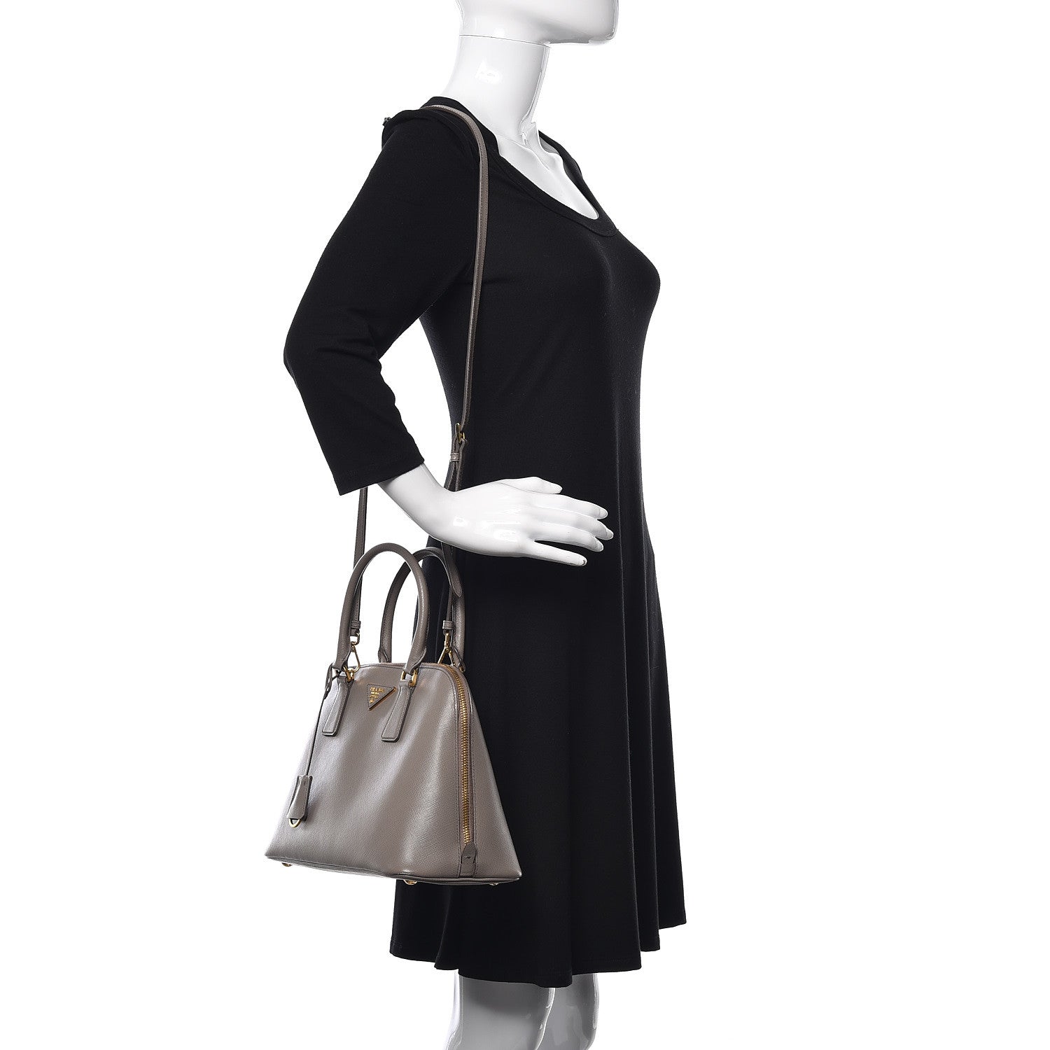 Prada Saffiano Lux Medium Promenade Tote Marmo 2 of 13