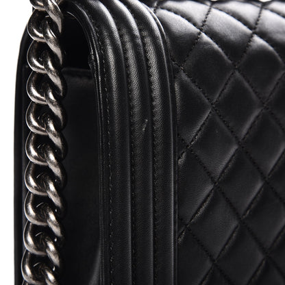 Chanel Lambskin Quilted New Medium Boy Flap Black 8 of 11