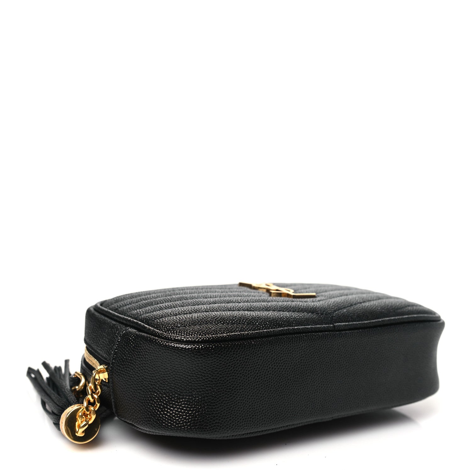 Saint Laurent Grain De Poudre Matelasse Monogram Mini Lou Camera Bag Black 4 of 10