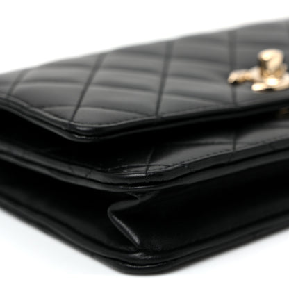 Chanel Lambskin Quilted Trendy CC Wallet On Chain WOC Black 9 of 10