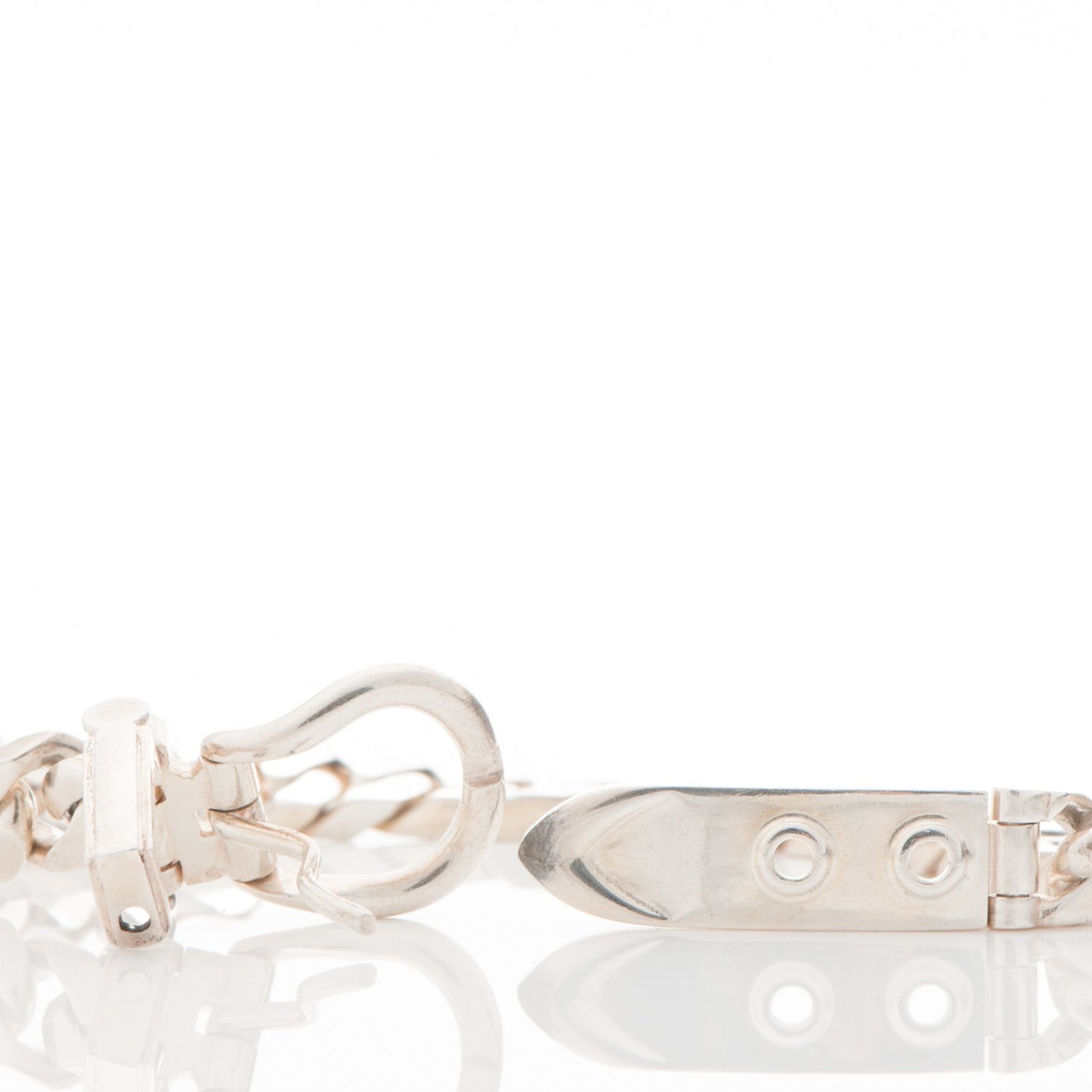 Sterling Silver Cuban Buckle Bracelet