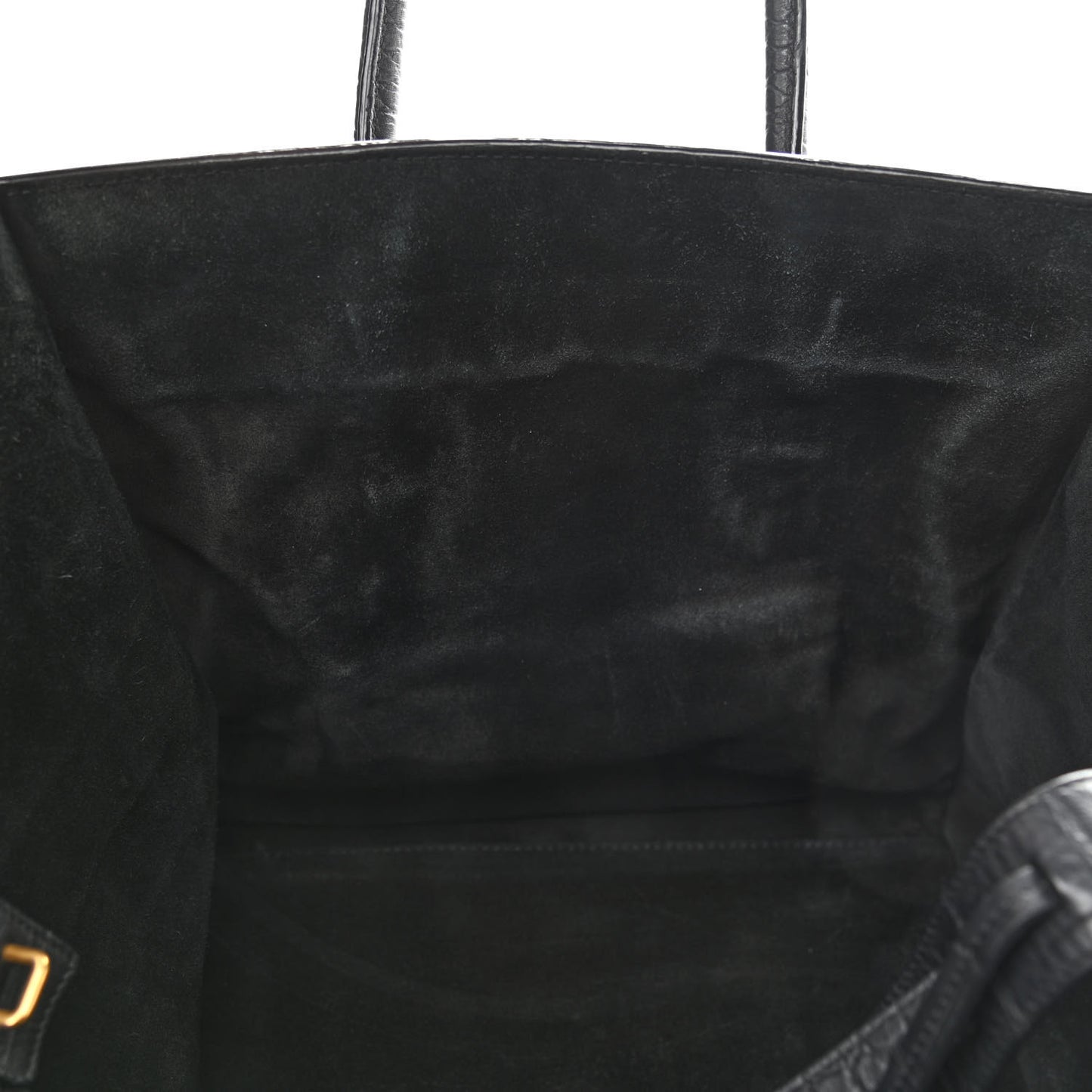 Calfskin Crocodile Embossed Medium Phantom Luggage Black