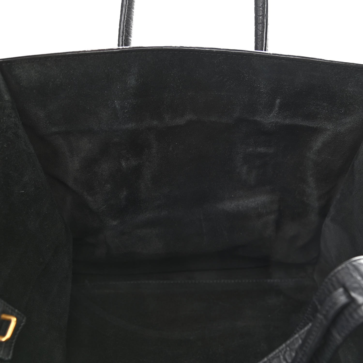 Celine Calfskin Crocodile Embossed Medium Phantom Luggage Black 13 of 15