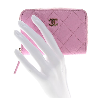 Chanel Caviar Quilted Zip Coin Purse Light Pink 2 of 7