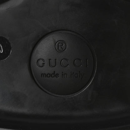 Gucci Piuma Calfskin Embossed Womens Platform Lug Sole Loafers 40 Black 7 of 10