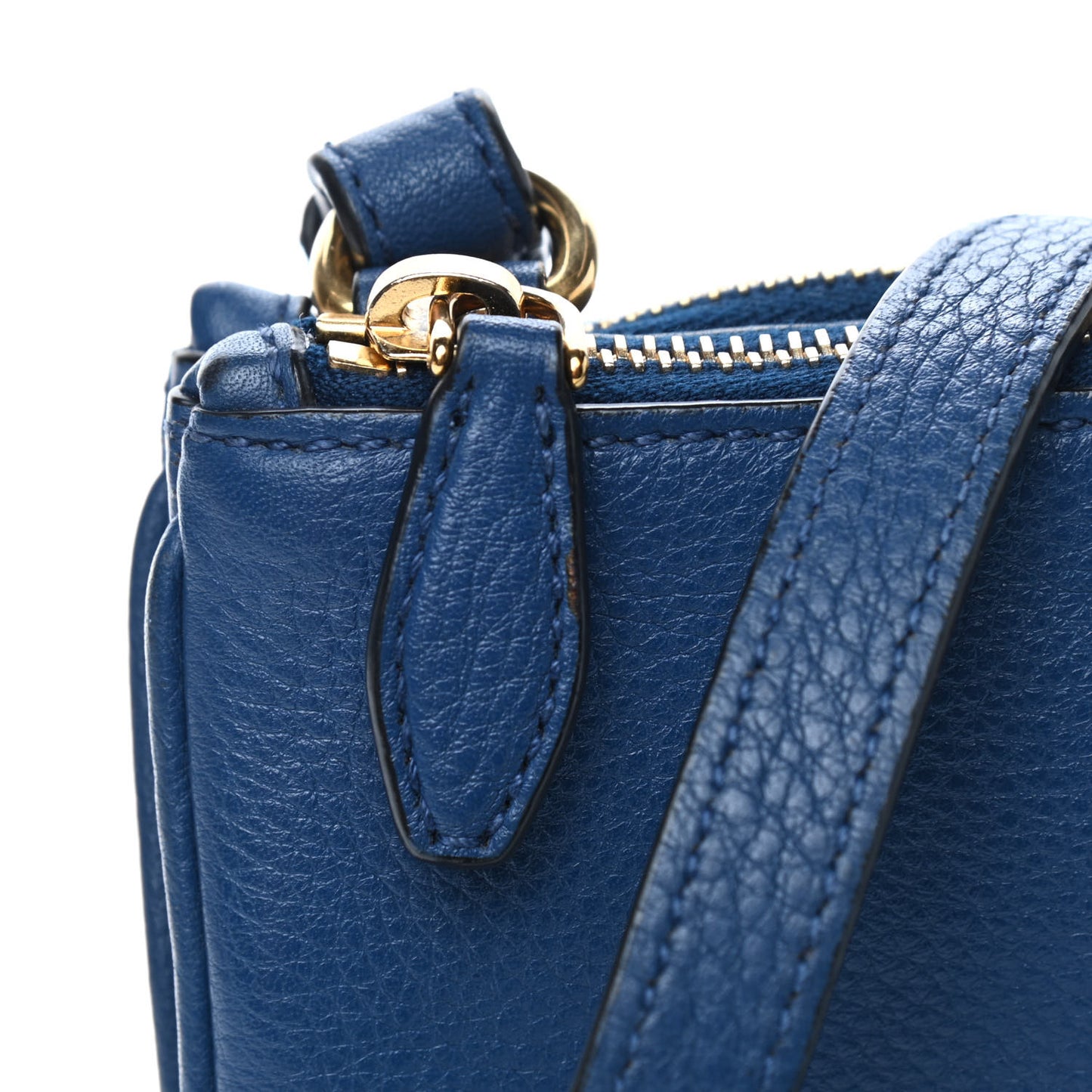 Vitello Phenix Double Zip Crossbody Bag Baltico