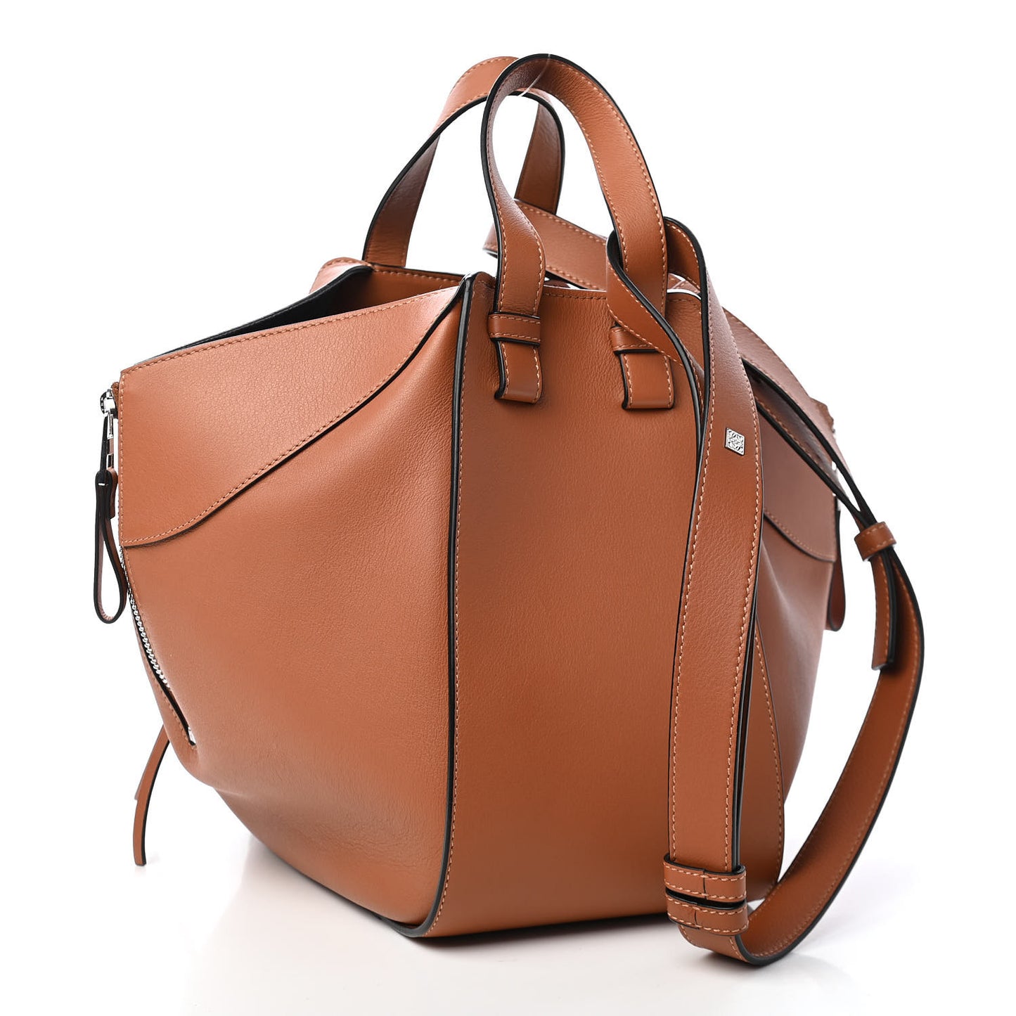 Calfskin Small Hammock Shoulder Bag Tan