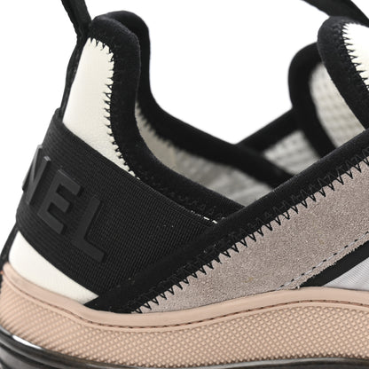 Chanel Suede Calfskin Mixed Fibers CC Sneakers 39 Pink Grey 10 of 10