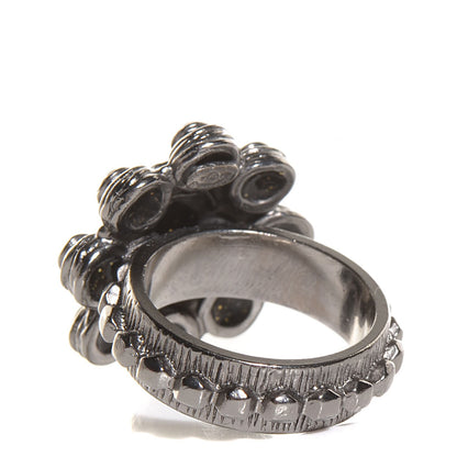 Chanel Studded CC Ring 7 Ruthenium 3 of 6
