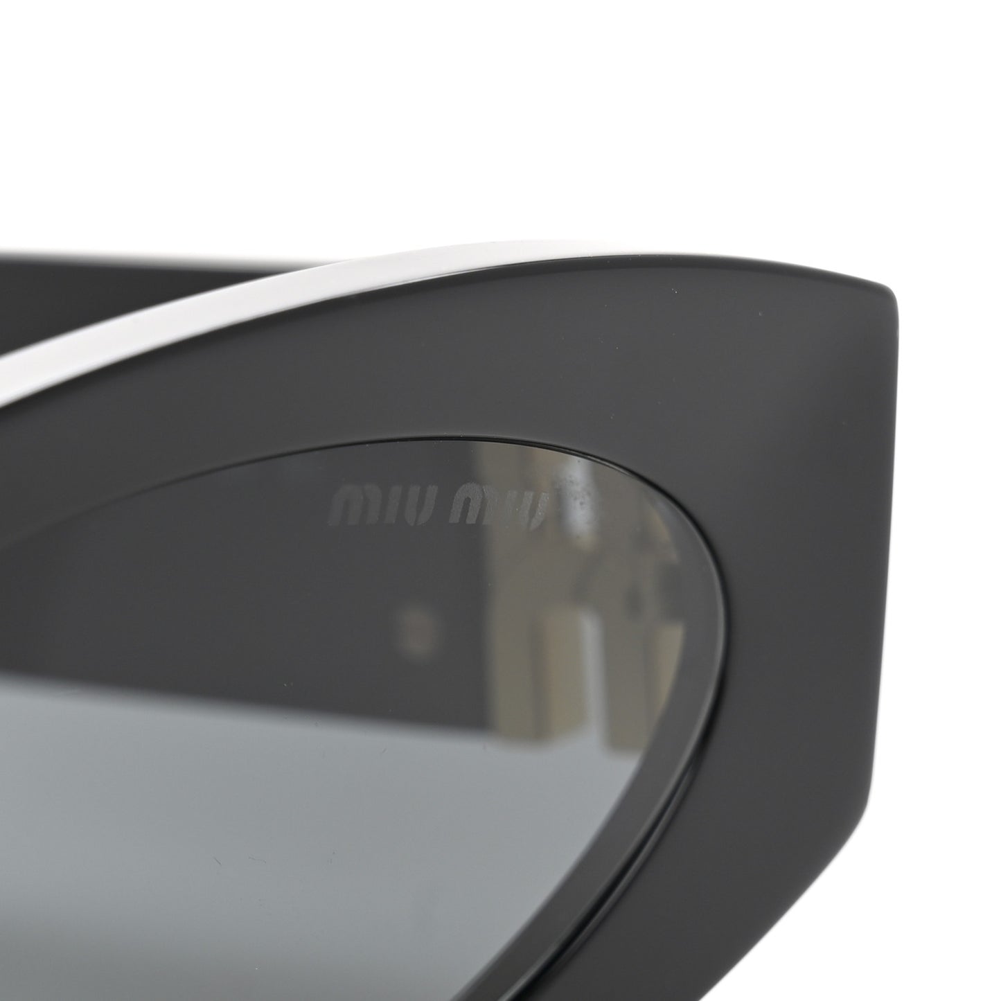 Acetate Oval Glimpse Sunglasses SMU11W Black