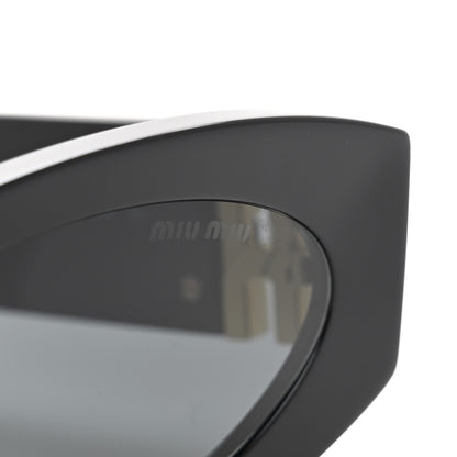Miu Miu Acetate Oval Glimpse Sunglasses SMU11W Black 6 of 8