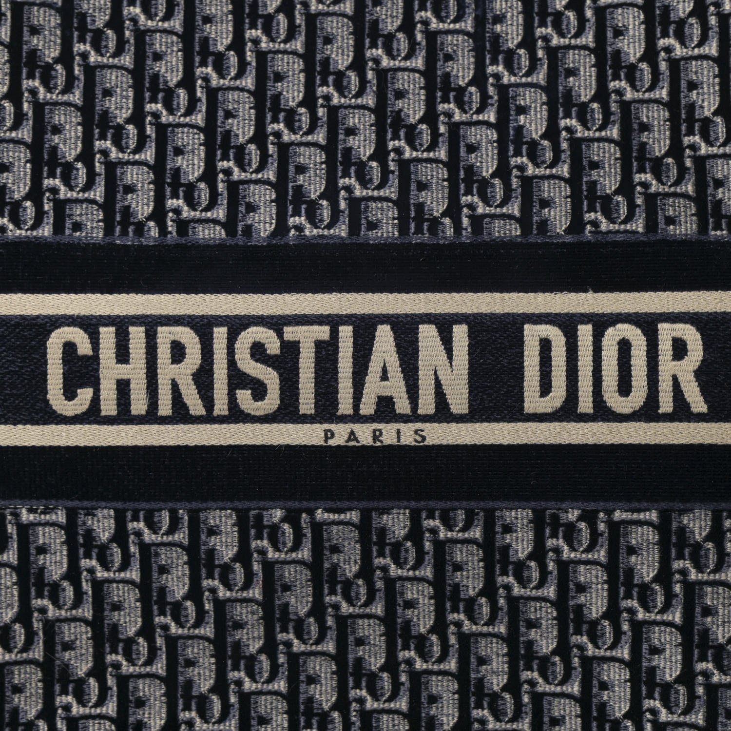 Christian Dior Oblique Velvet Book Tote Blue Multicolor 8 of 12