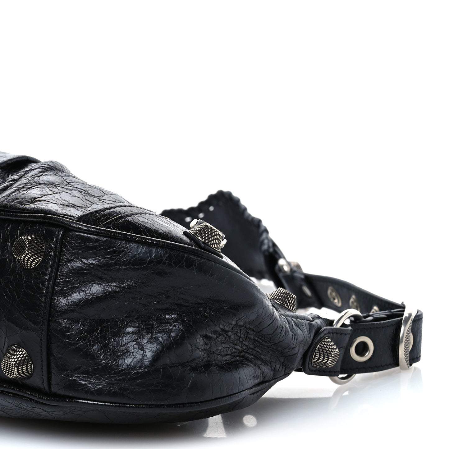 Agneau Arena Small Le Cagole Shoulder Bag Black