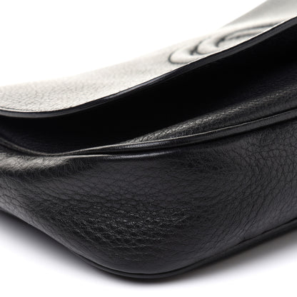 Gucci Pebbled Calfskin Medium Soho Flap Crossbody Black 10 of 13