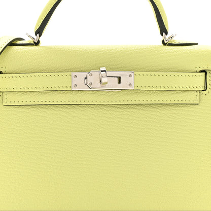 Hermes Chevre Mysore Mini Kelly Sellier 20 Jaune Bourgeon 8 of 15