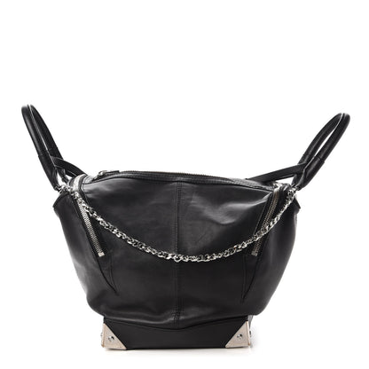 Alexander Wang Calfskin Marina Top Handle Chain Satchel Black Rhodium Hardware 1 of 9