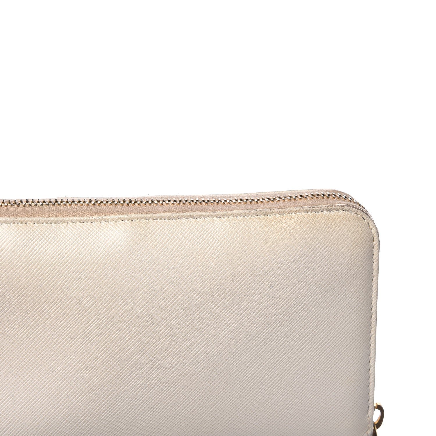 Prada Saffiano Metal Zip Around Wallet Talco 10 of 17