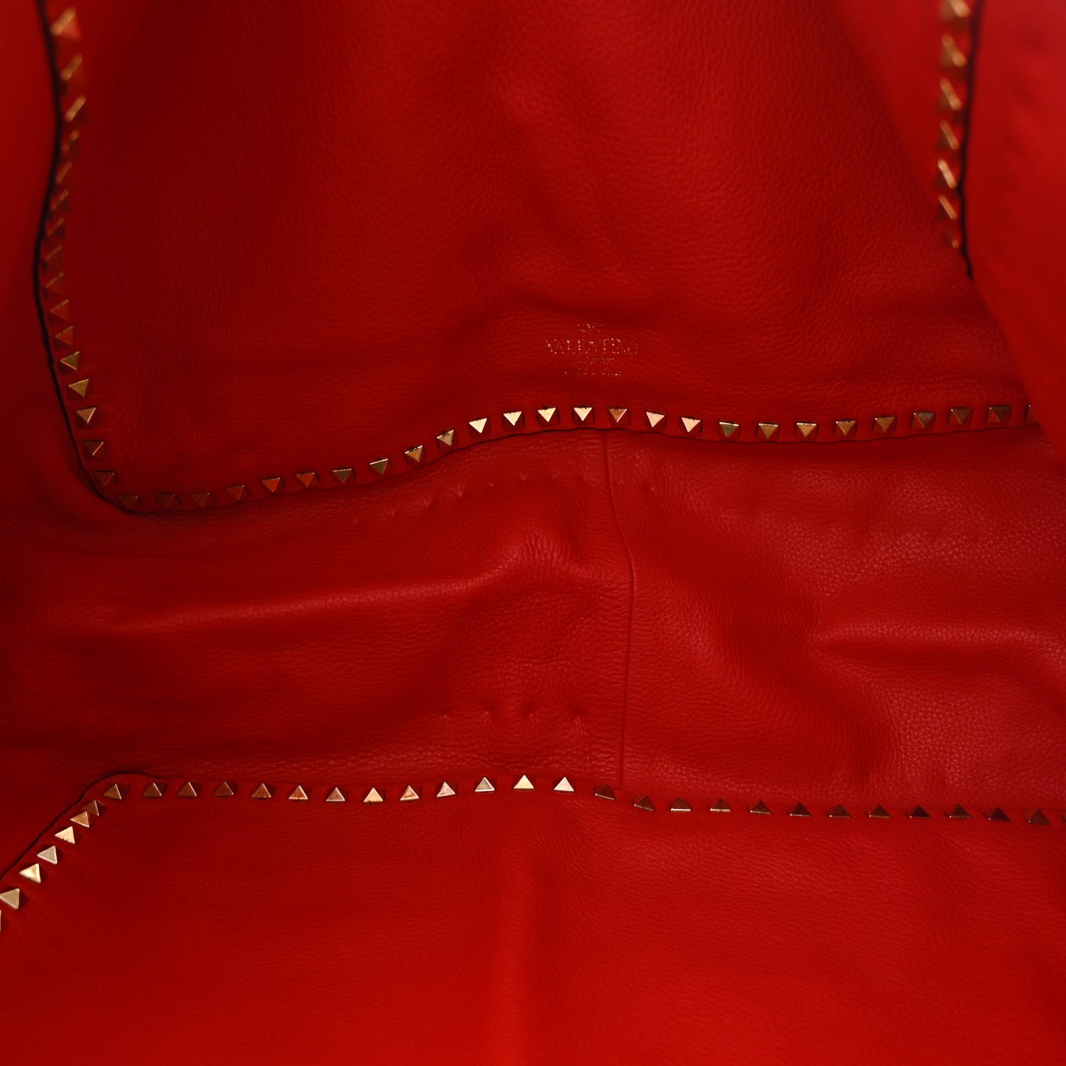 Valentino Garavani Pebbled Calfskin Medium Rockstud Reversible Tote Light Cuir Rosso Valentino 8 of 15