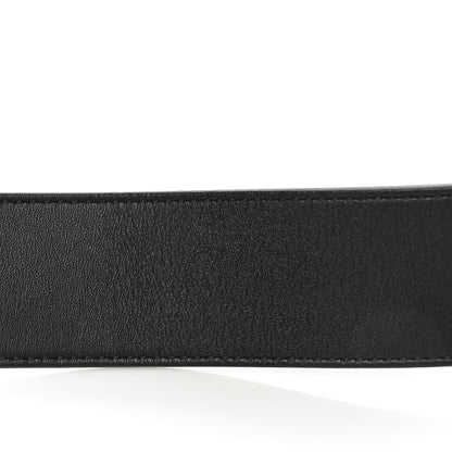 Gucci Moon Calfskin Pearl Double G 40mm Belt 80 32 Black Cream 6 of 10