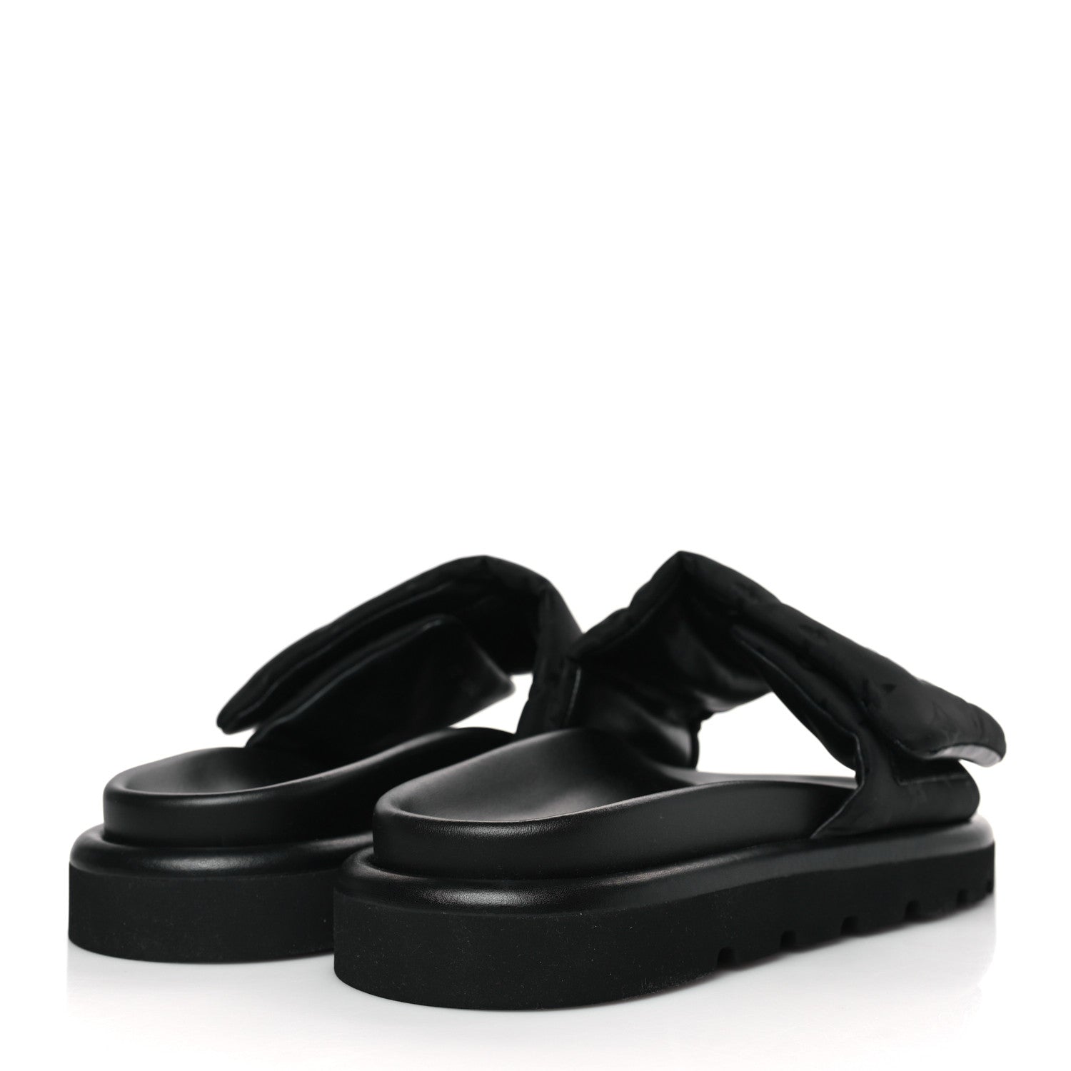 Louis Vuitton Nylon Monogram Womens Pool Pillow Comfort Mules 40 Black 4 of 9