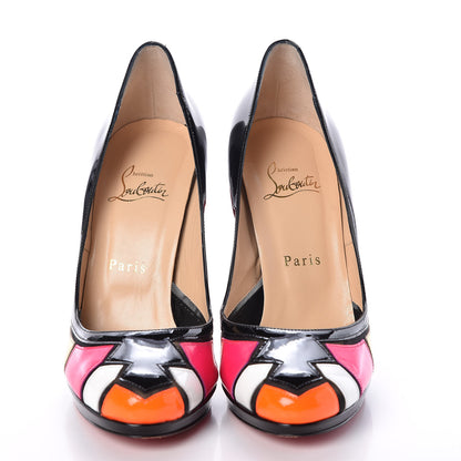 Christian Louboutin Patent Fluo Astrogirl 120 Pumps 38.5 Black Multicolor 2 of 9