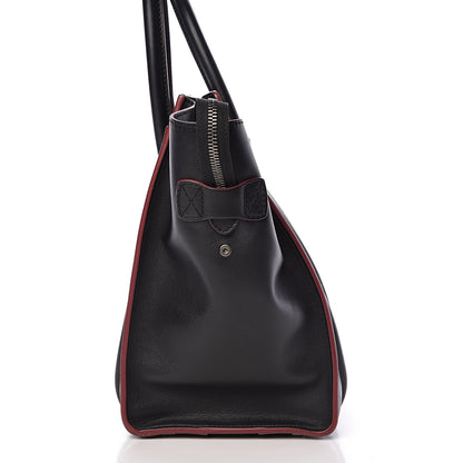 Celine Smooth Calfskin Mini Luggage Black Pink Trim 12 of 23