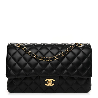 Chanel Lambskin Quilted Medium Double Flap Black 1 of 12