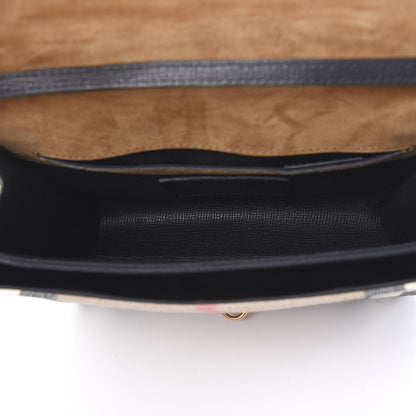 Burberry Derby Calfskin House Check Small Macken Crossbody Bag Black 4 of 10