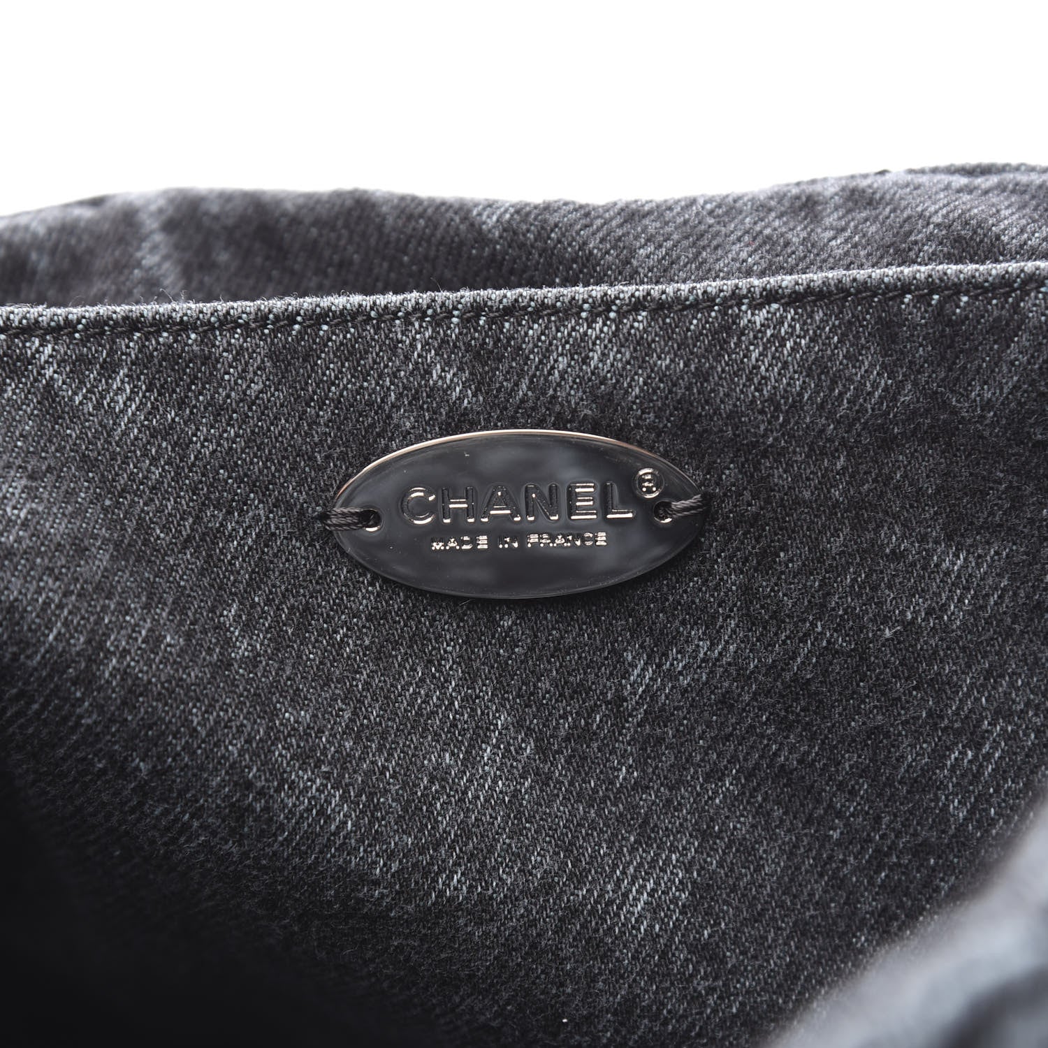 Chanel Denim Quilted Denimpression XXL Flap Blue Black 6 of 10