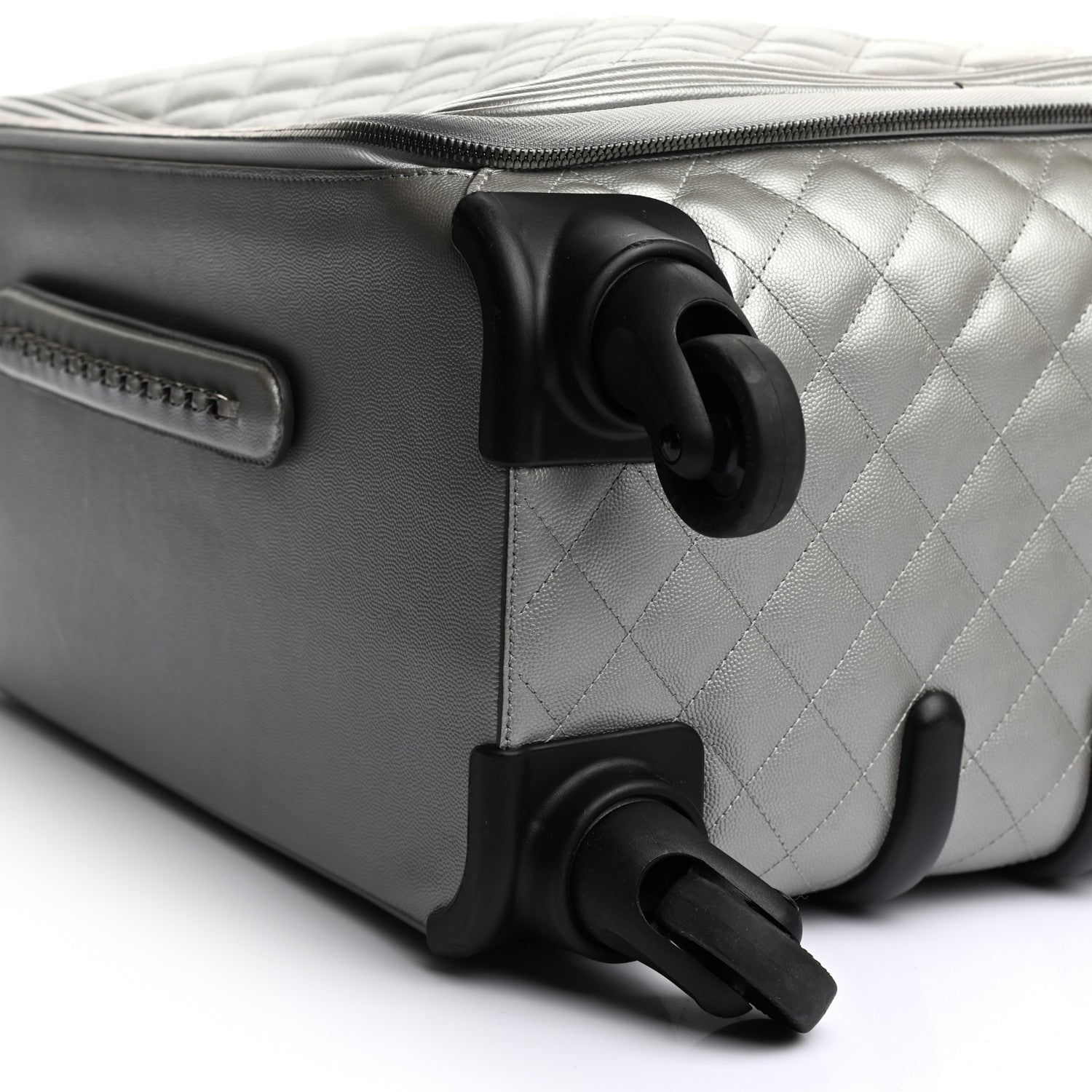 Chanel Metallic Caviar Quilted Coco Case Trolley Silver 7 of 13