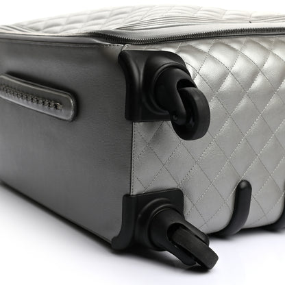 Chanel Metallic Caviar Quilted Coco Case Trolley Silver 7 of 13